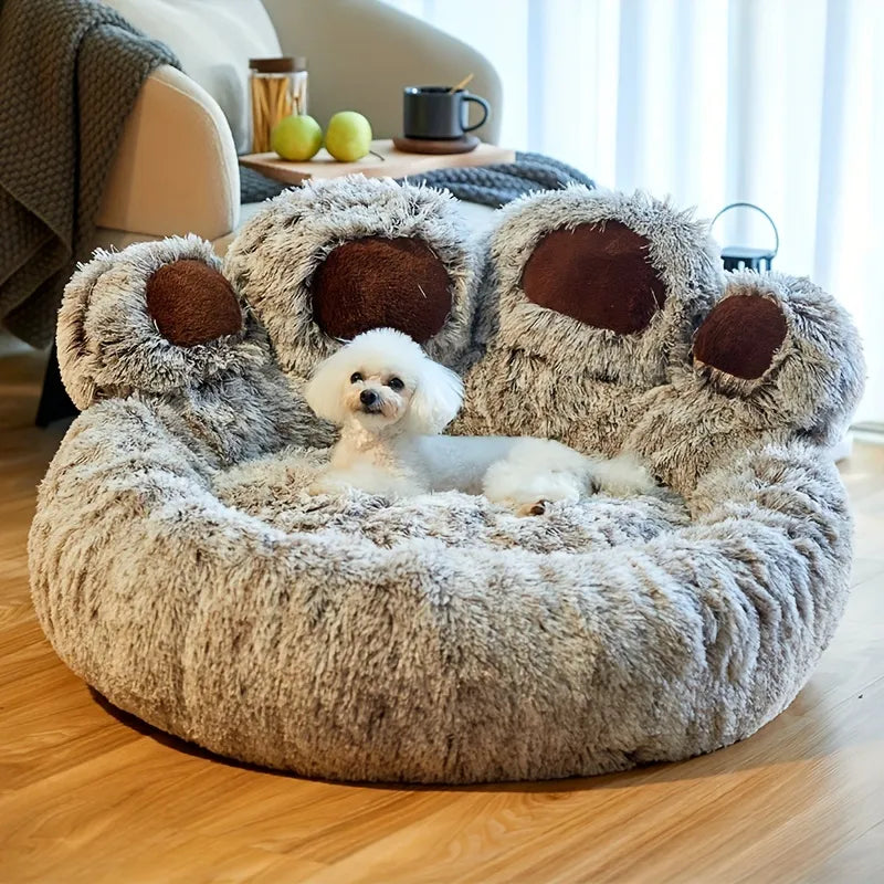 Cute Bear Paw Shape Comfortable Cozy Dog Sleeping Beds - Pawsey Pets