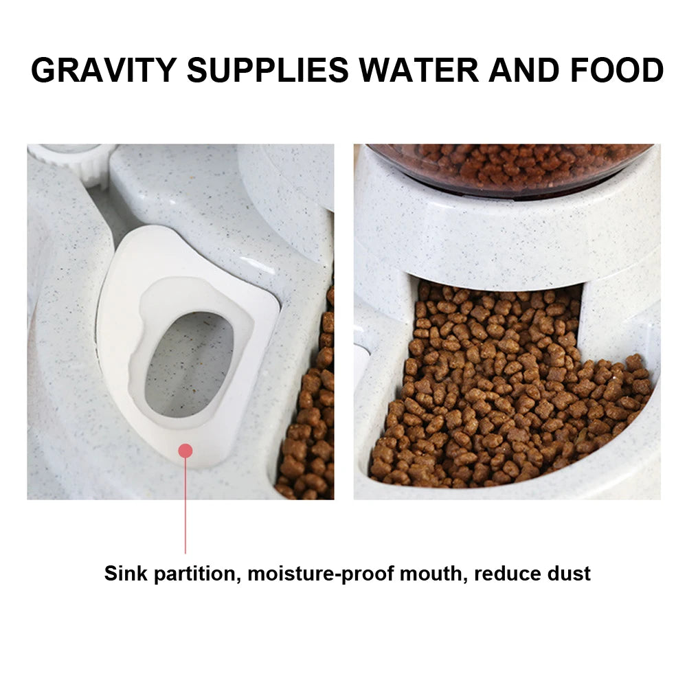 Automatic Dog 2 in 1 Water And Food Feeder Dispenser